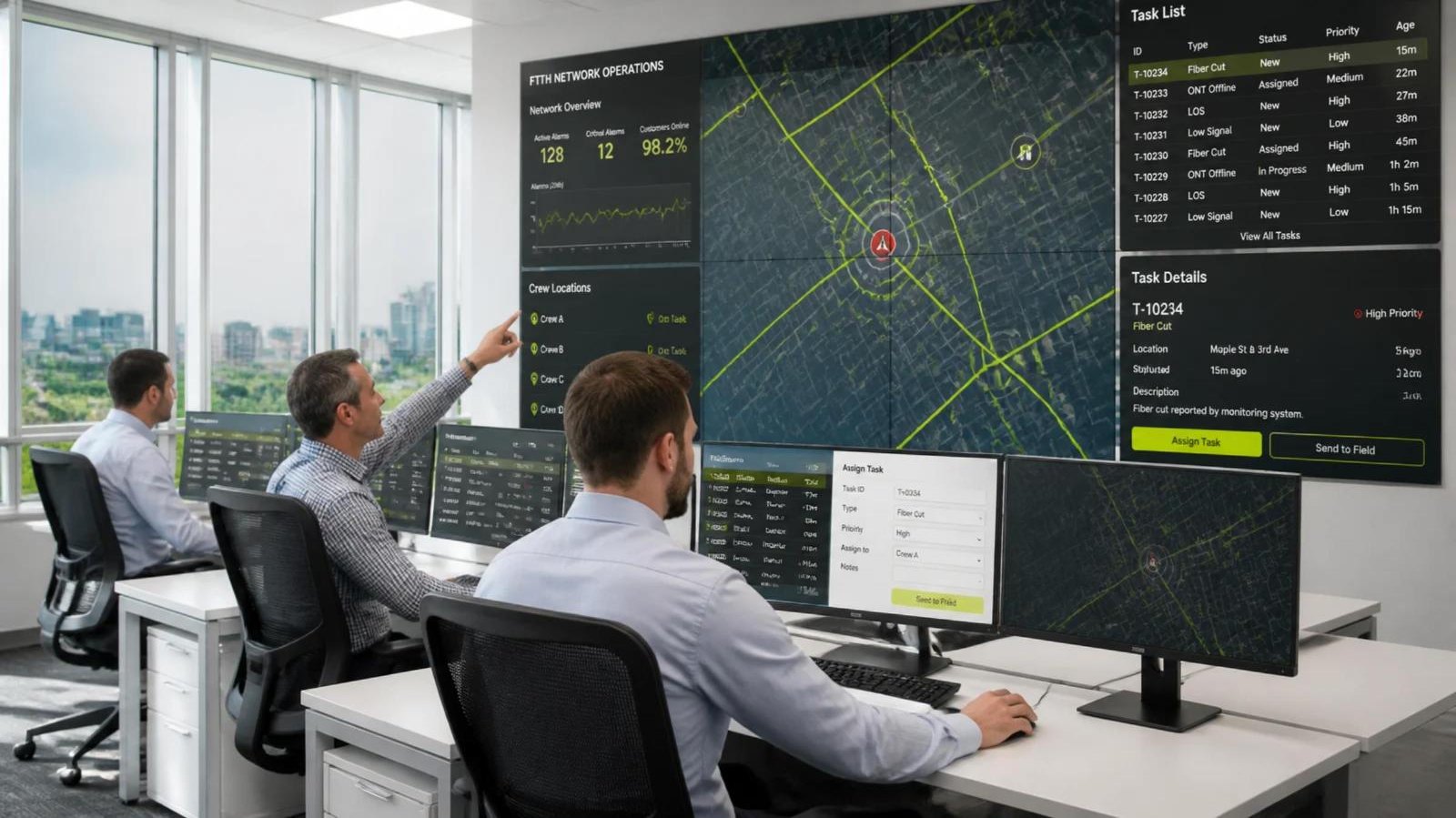 SPARK command centre — alerts received and actions dispatched