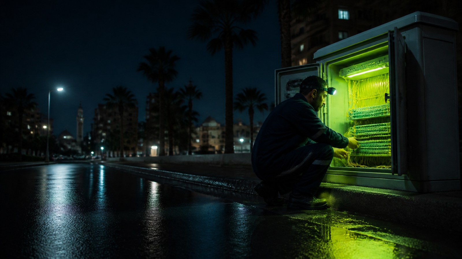 Outdoor fibre street cabinet